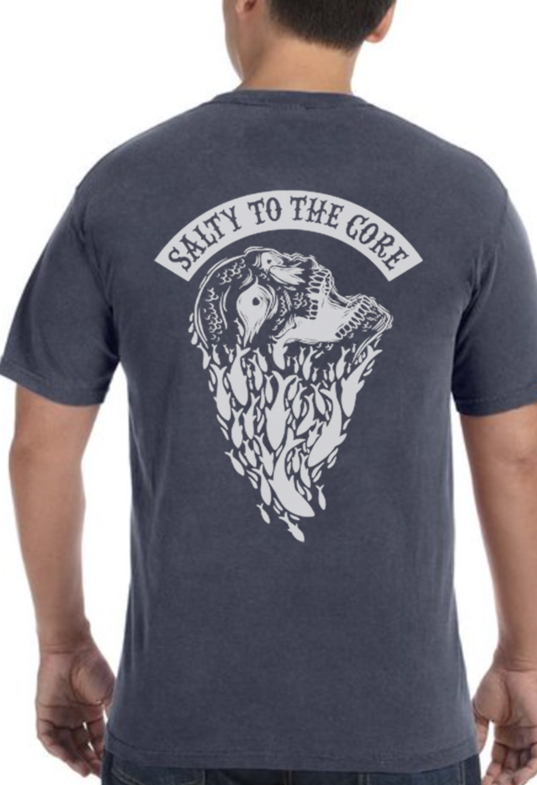 Black Hall Ausstatter, BHO "Salty To The Core" Schoolin' Skull Kurzarm-Shirt