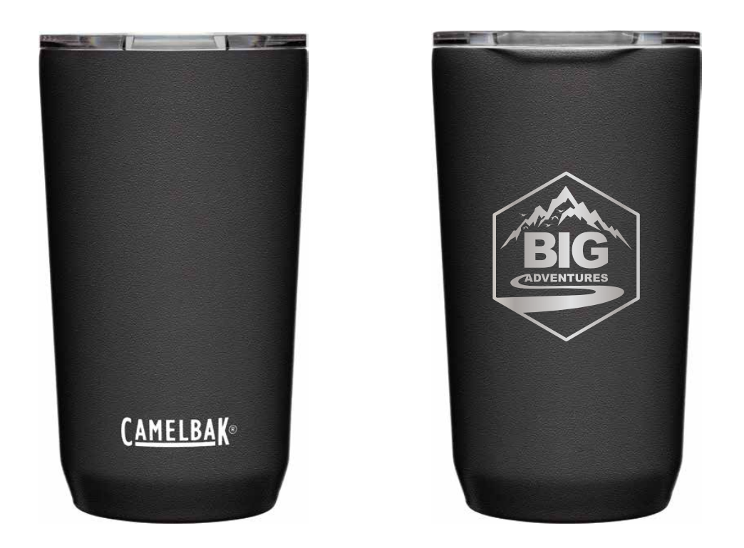 GROSSE Abenteuer, BIG Adventures Camelbak Horizon 16 oz Becher, isoliert, Edelstahl