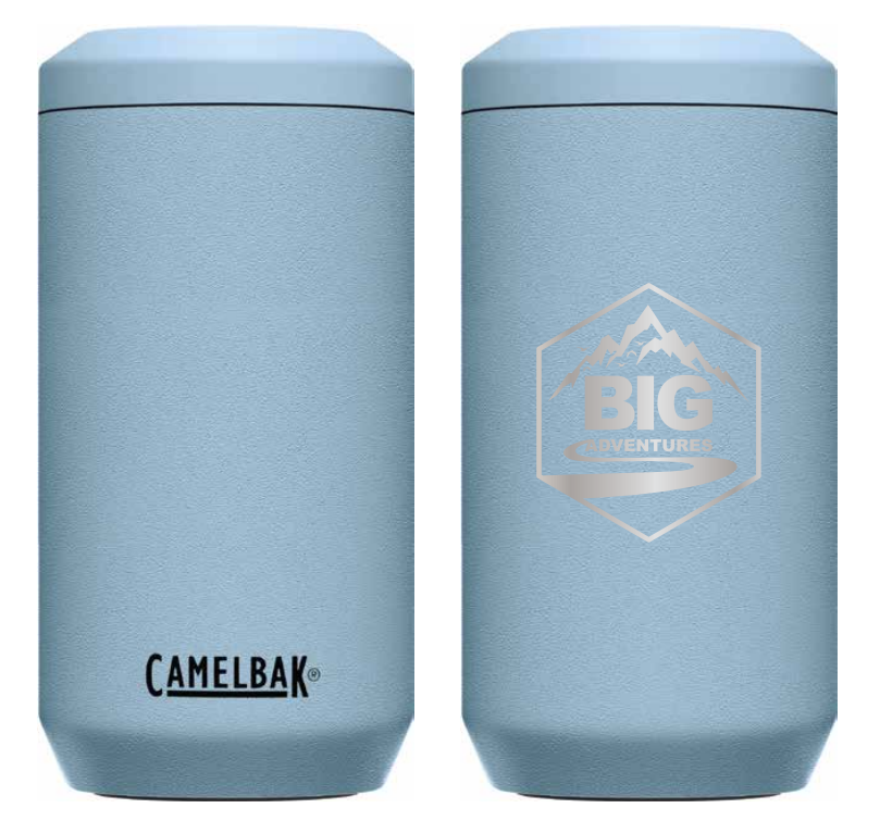 GROSSE Abenteuer, BIG Adventures Camelbak Horizon 16 oz Tall Can Cooler Becher, isoliert, Edelstahl