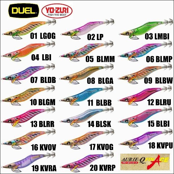 Duell, DUEL AURIE-Q FINACE Squid Jig A1748 #3.5 (NEUE FARBEN)