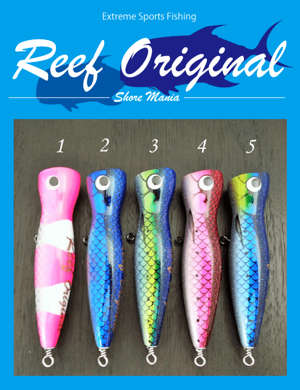 REEF ORIGINAL, Reef Original Handmade Holzköder - Slim Popper 130