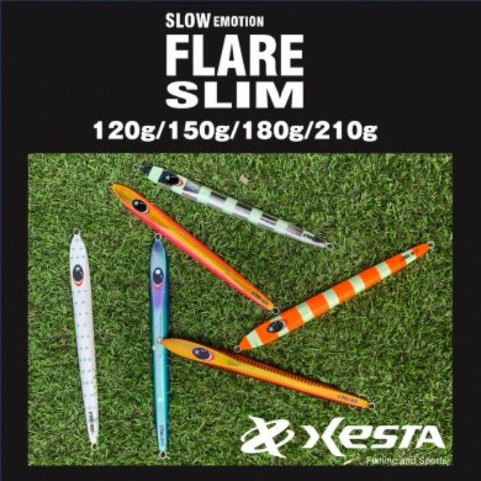 XESTA, XESTA SLOW EMOTION FLARE SLIM METAL JIG 120g