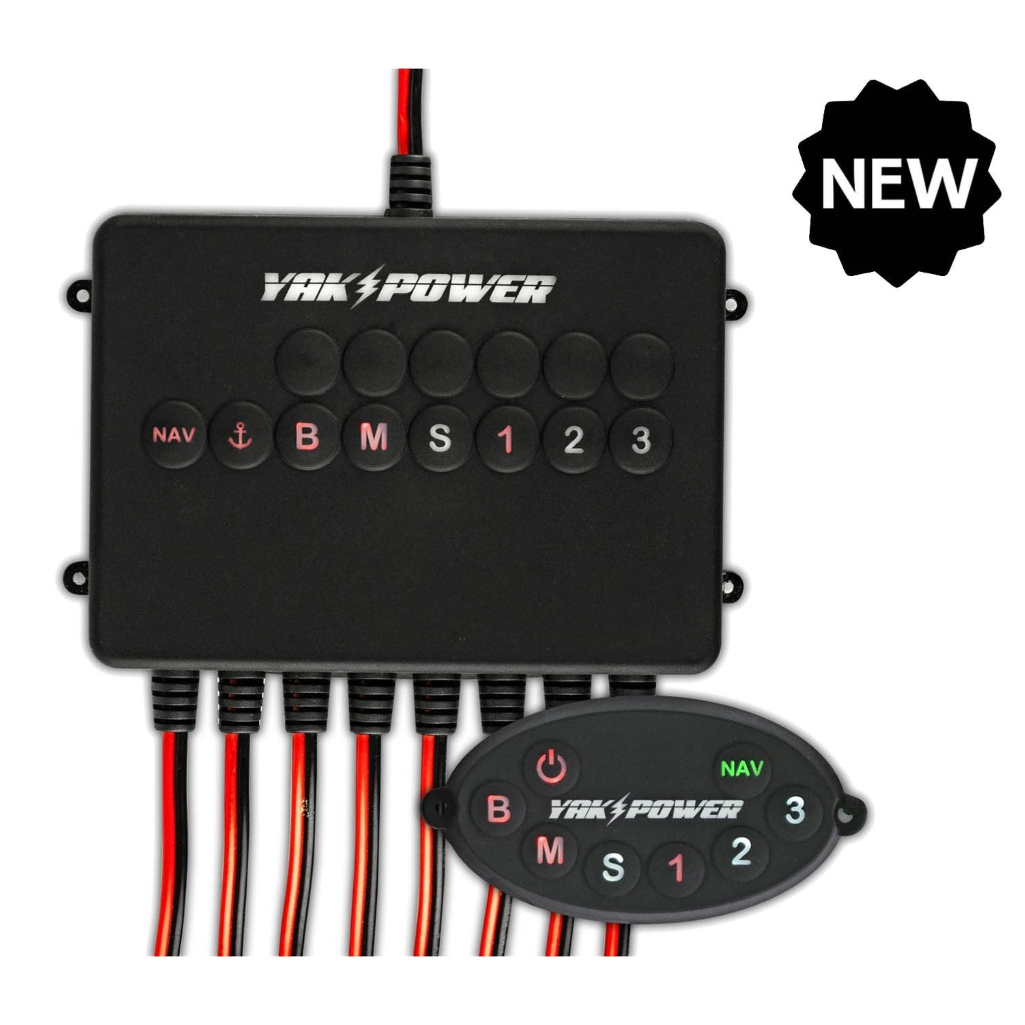 Yak-Power, Yak Power Wireless 8 Circuit Digital Switcher mit integrierter Bluetooth-Steuerung