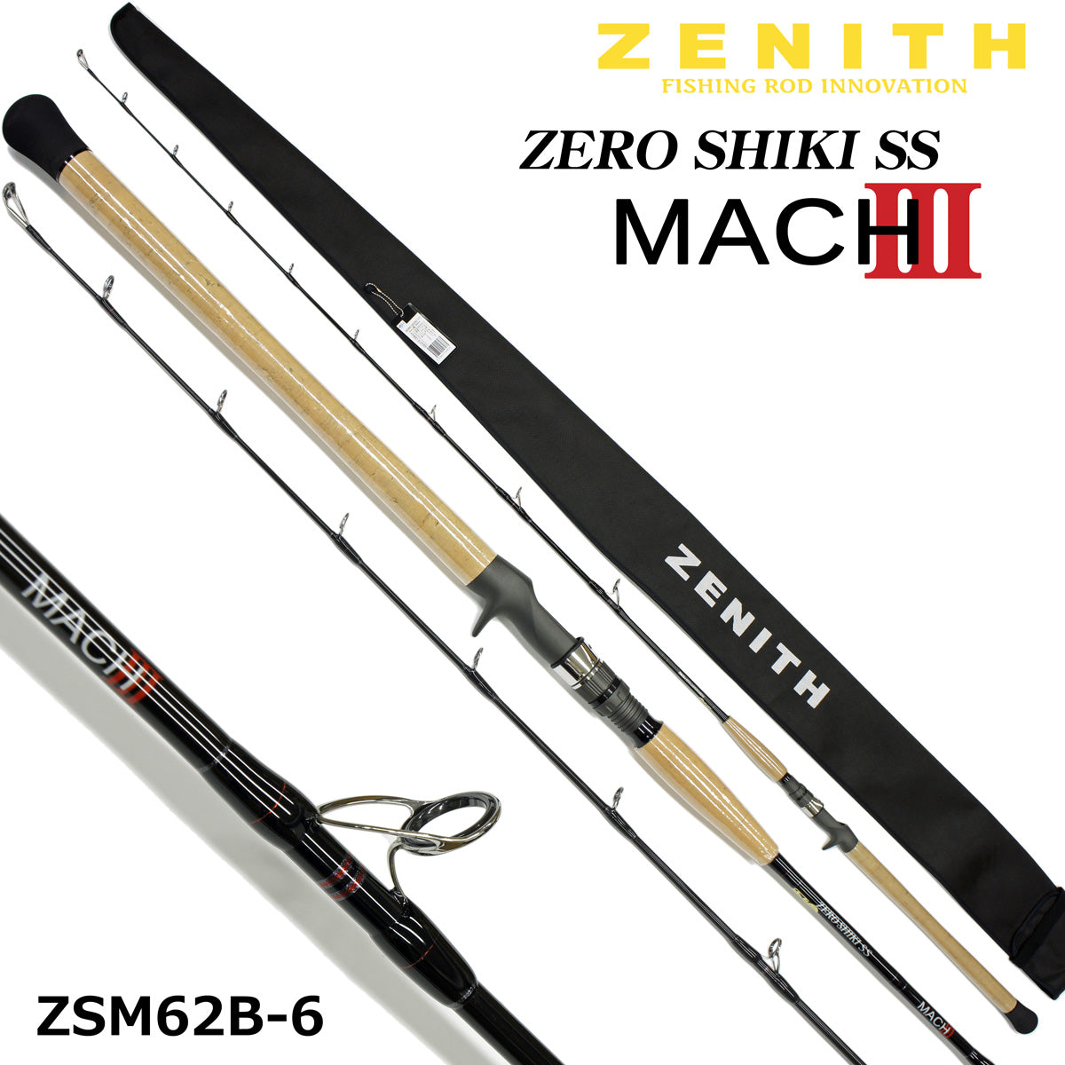 Zenith, Zenith Zeroshiki Mach3 ZSM62B-6 Hochsee-Jigging-Rute (Ködermodell)